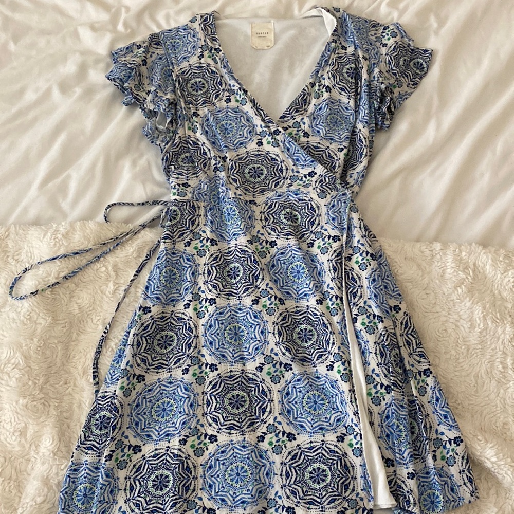 Printed wrap dress